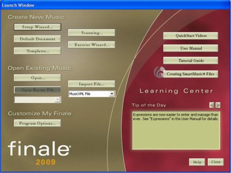 Finale 2009 - программа для нотной записи